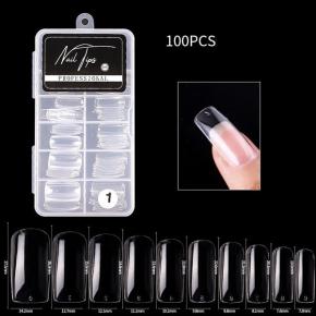 100Pcs Clear Extension Mold Nail Tips