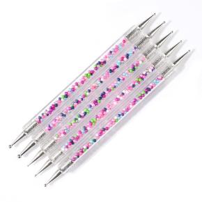 5 Pcs/set Pearls Handle Nail Art Dotting Pen Round TNB37