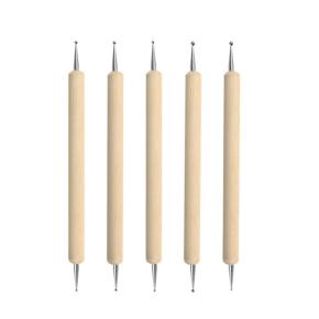 5Pcs/Set Dual-ended Wooden Handle Nail Dotting Pen TNB11