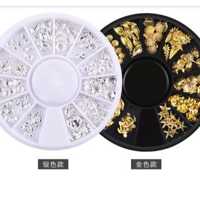 1 wheel Multishapes Gold Silver Sea Series Metal Rivet Charms NRW50