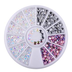 Nail Art Resin Jelly Rhinestone Round Flatback Accessories NRW10