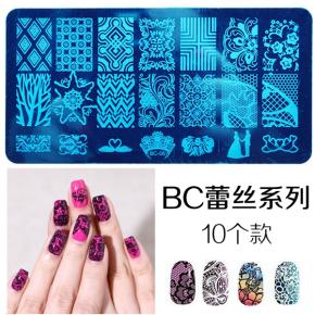 20 Styles Lace Nail Stamping Template Plates