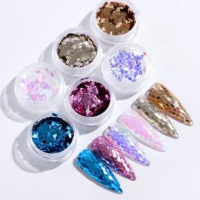 6 Boxes Rhombus Glitter Nail Art Paillette for Nail Decoration TGF20