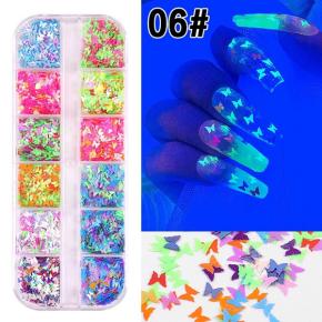 Butterfly Nail Glitter Holographic Mixed Color Slider Flakes TGF23