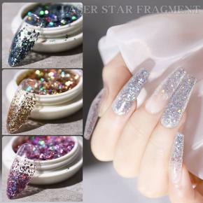 1Box Ultra-thin Galaxy Holographic Holo Nail Flakes TGF15