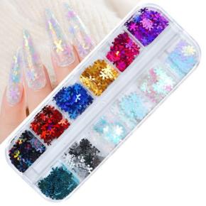 Holographic Christmas Snowflakes 3D Laser Nail Glitter Sequins TGF25 