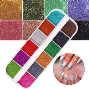 Holographic Nail Powder Chrome Laser Mirror Glitter Design Nail Art Pigment TGP23