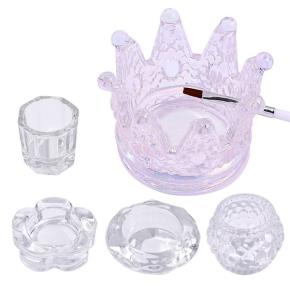 Crystal Glass Acrylic Powder Liquid Nail Cup Dappen Dish AC02