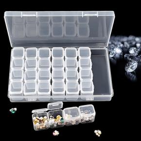 28Grids Plastic Storage Case Nail Art Accessories Jewelry Organizer SC02