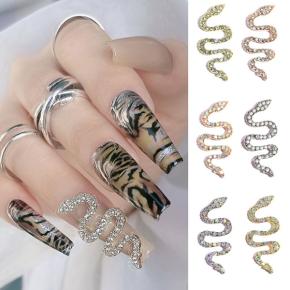 Luxury Nail Snakes Alloy 3D Nail Charm 2025