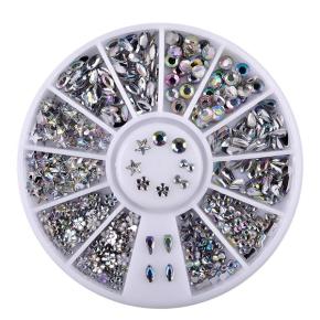 Mixed Star Flower Bow Shape AB Nail Rhinestones NRW27