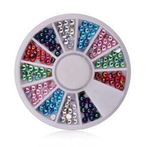 Mixed Color Nail Rhinestone Cat Eye Acrylic Flatback Crystal NRW15