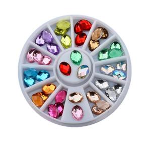 Mix Colors Oval Shape Acrylic Nail Art rhinestones NRW16