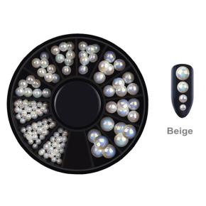 Mix Sizes AB Nail Art Tips Half Pearls 3d Nail Beads Rhinestone NRW24