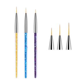 3Pcs/lot Nail Art Brush Line Painting Drawing Pen TNB08