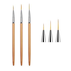 3Pcs Acrylic French Stripe Nail Art Liner Brush Set TNB07