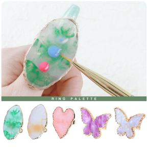 Amber Pattern Resin Stone Nail Art Palette NP11