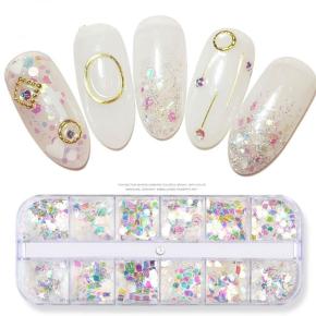 Holographic Transparent Nail Glitter Star Round Heart Flakes TGF35