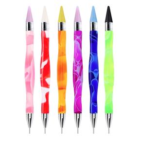 Dual Heads Acrylic Metal Dotting Wax Pen Rhinestones Gem Picker TNB68