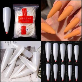 Full Cover Long Stiletto Fake Nail Tips NT28