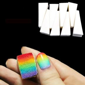 8Pcs/Set Soft Triangle Nail Art Polish Gel Gradient Sponge NTF19