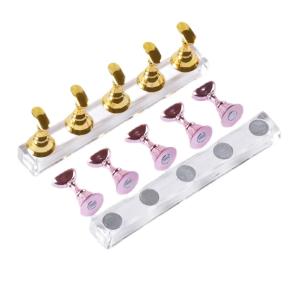 5pcs Nail Art Practice Display Stand Chess Board Magnetic Tips Practice Holder TND24 