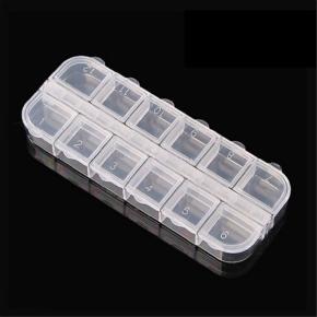 12 Slots Nail Accessories Storage Organizer Container Case TSC04