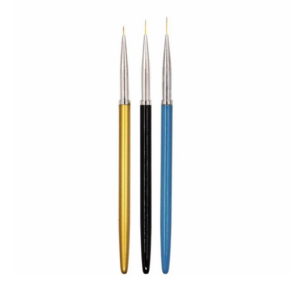 3Pcs Metal Handle Nail Art Detail Liner Brush Pen Set TNB38