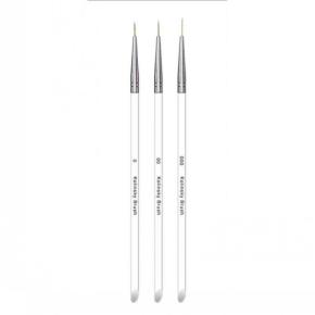 3Pcs Transparent Liner Brush Nail Set TNB53