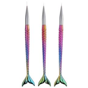 3Pcs Mermaid Nail Art Liner Brush Set TNB21