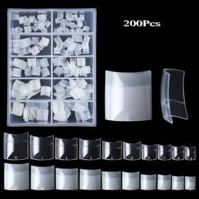 200Pcs/Box Short French Half Cover Square Nail Tips NT42 