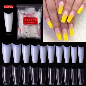 Half Cover French Acrylic False Nail Tips 500pcs NT01