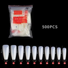 500Pcs Short Ballerina Full Cover Fake Nail Tips NT23