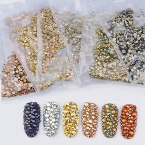 1440Pcs SS3-SS20 Crystal AB Flat Back Non Hotfix Nail art Rhinestone TNR16