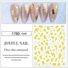 Gold Aurora Holographic 3D Nail Stickers TZ07