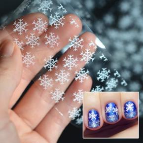 Snowflakes Nail Sticker Transfer Foils for Xmas 4*120cm