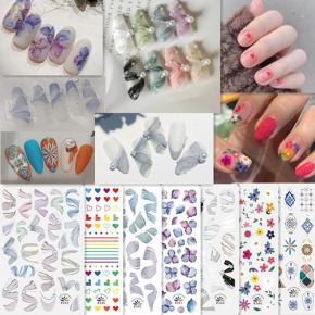 Ballet Dance Ribbon Heart Nail Art Stickers TZ08