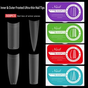 Inner and Outer Frosted Ultra-thin False Nail Tips NT43