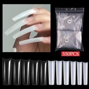 550Pcs Curve Coffin French False Nail Tips NT65