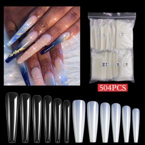  4XL Super Long Ballet Coffin ABS False Nail Tips NT49