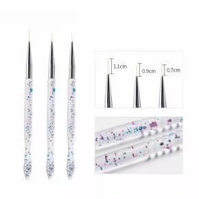 3Pcs DIY Nail Art Liner Painting Brush TNB06-1