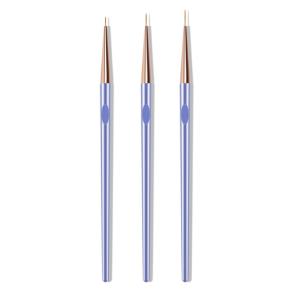  3Pcs Metal Handle Nail Art Brush Liner Painting Drawing Flower Pen TNB70