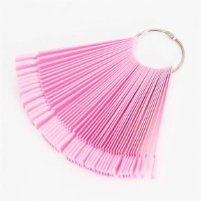 50pcs False Nail Tips Pink Nail Art Display Fan TND11