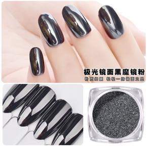 Black Chrome Mirror Nail Glitter Powder TGP20