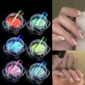 Ice Transparent Fashion Mirror Mermaid Nail Chrome Powder TGP30