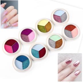 3 in 1 Solid Mirror Nail Glitter Powder TGP10