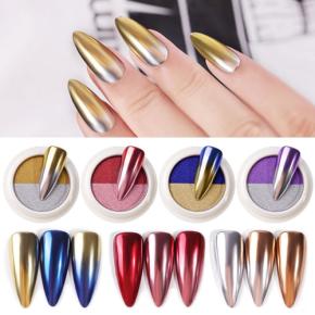 2-in-1 Solid Magic Mirror Effect Nail Glitter Powder TGP61