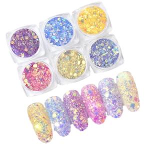 Photochromic Nail Sequins Sunlight UV Light Color Changing Nail Glitter TGF18 