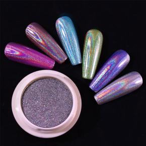 Solid Holographic Gold Silver Nail Powder TGP13