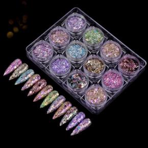 Glitter Holographic Laser Hexagon Sequins Set TGF10